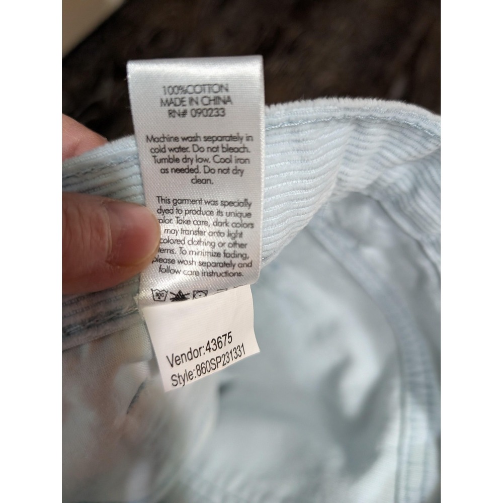 Pacsun High Rise Bootcut Jeans Womens 26 Light Blue Corduroy Pants 100% Cotton - Picture 13 of 13